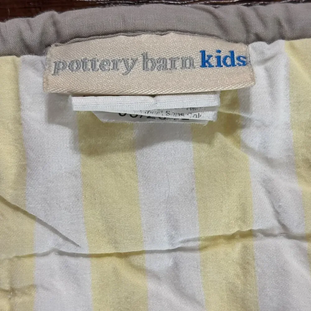 Pottery Barn Kids Quilt Crib Blanket Yellow Gray Paisley Infant Toddler Nursery